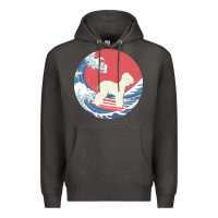 Smoke bedlington terrier t  shirt bedlington terrier gifts   ocean waves sur Premium Hoodie - linhVisuals