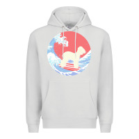 Dove Grey bedlington terrier t  shirt bedlington terrier gifts   ocean waves sur Premium Hoodie - linhVisuals