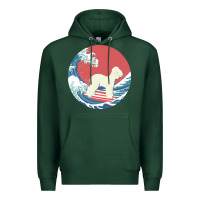 Sports Green bedlington terrier t  shirt bedlington terrier gifts   ocean waves sur Premium Hoodie - linhVisuals