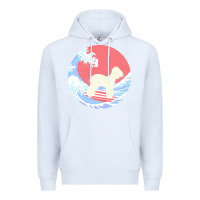 White bedlington terrier t  shirt bedlington terrier gifts   ocean waves sur Premium Hoodie - linhVisuals