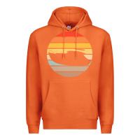 Carrot boat t  shirt boat trip silhouette on a distressed retro sunset produc Premium Hoodie - linhVisuals