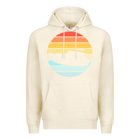 Tofu boat t  shirt boat trip silhouette on a distressed retro sunset produc Premium Hoodie - linhVisuals
