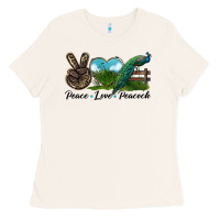 Bone Peace Love Peacock Ladies Tee - LillyAllenDesigns