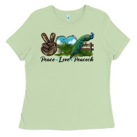 Matcha Peace Love Peacock Ladies Tee - LillyAllenDesigns
