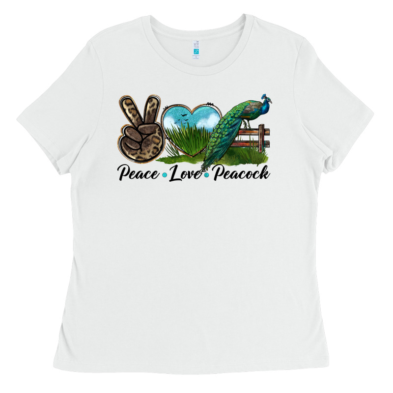 Peace Love Peacock Ladies Tee by LillyAllenDesigns | Teevron
