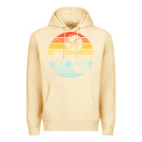 Pina Colada bocce ball t  shirt bocce ball silhouette on a distressed retro sunset Premium Hoodie - linhVisuals