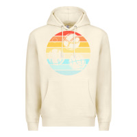 Sandshell bocce ball t  shirt bocce ball silhouette on a distressed retro sunset Premium Hoodie - linhVisuals
