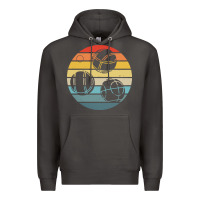 Smoke bocce ball t  shirt bocce ball silhouette on a distressed retro sunset Premium Hoodie - linhVisuals