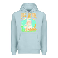 Blue Mist pommeranian t  shirt dog owner, just wanna pet my pommeranian & drink Premium Hoodie - linhVisuals