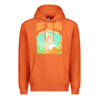Carrot pommeranian t  shirt dog owner, just wanna pet my pommeranian & drink Premium Hoodie - linhVisuals