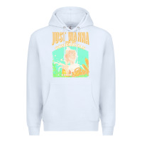 White pommeranian t  shirt dog owner, just wanna pet my pommeranian & drink Premium Hoodie - linhVisuals