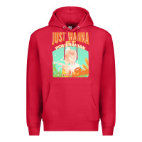Cardinal pommeranian t  shirt dog owner, just wanna pet my pommeranian & drink Premium Hoodie - linhVisuals