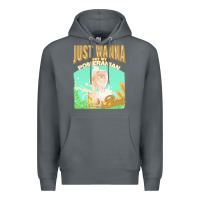 Rock pommeranian t  shirt dog owner, just wanna pet my pommeranian & drink Premium Hoodie - linhVisuals