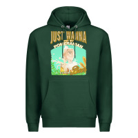 Sports Green pommeranian t  shirt dog owner, just wanna pet my pommeranian & drink Premium Hoodie - linhVisuals