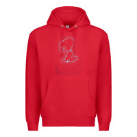 Red s.n.o.o.p.y stars Premium Hoodie - linhVisuals