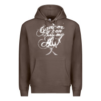 Coffee brain cancer t  shirt cancer can kiss my ass! brain ( gray ribbon) t Premium Hoodie - linhVisuals