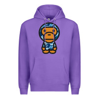 Purple baby milo bape camo Premium Hoodie - linhVisuals