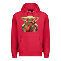 Cardinal baby yoda hug violin [tb] Premium Hoodie - linhVisuals