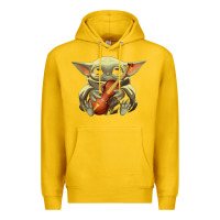 Lemon baby yoda hug violin [tb] Premium Hoodie - linhVisuals