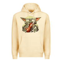 Pina Colada baby yoda hug violin [tb] Premium Hoodie - linhVisuals