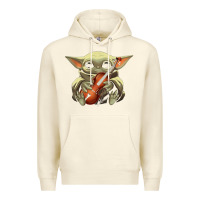 Sandshell baby yoda hug violin [tb] Premium Hoodie - linhVisuals