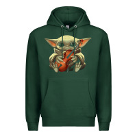 Sports Green baby yoda hug violin [tb] Premium Hoodie - linhVisuals