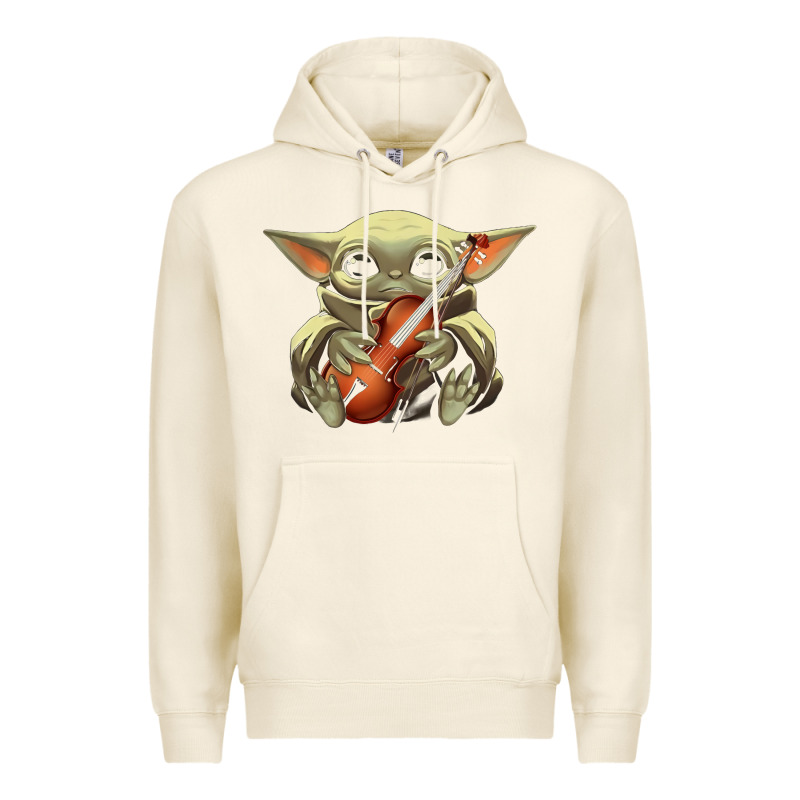 Baby Yoda Hug Violin [tb] Premium Hoodie by linhVisuals | Teevron