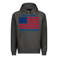 Charcoal Heather back to back world war champs back [tw] Premium Hoodie - linhVisuals