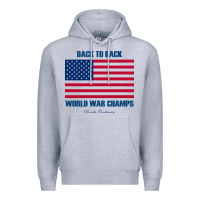 Heather Grey back to back world war champs back [tw] Premium Hoodie - linhVisuals