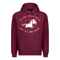 Burgundy i'm a little horse Premium Hoodie - linhVisuals