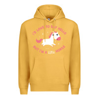 Mustard i'm a little horse Premium Hoodie - linhVisuals
