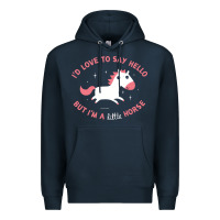 Navy i'm a little horse Premium Hoodie - linhVisuals