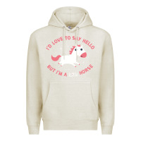 Oatmeal Heather i'm a little horse Premium Hoodie - linhVisuals
