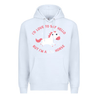 White i'm a little horse Premium Hoodie - linhVisuals