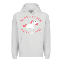 Dove Grey i'm a little horse Premium Hoodie - linhVisuals