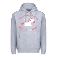 Heather Grey i'm a little horse Premium Hoodie - linhVisuals