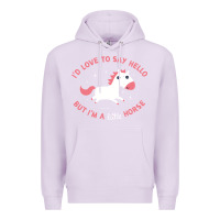 Lilac i'm a little horse Premium Hoodie - linhVisuals
