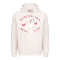 Pale Pink i'm a little horse Premium Hoodie - linhVisuals