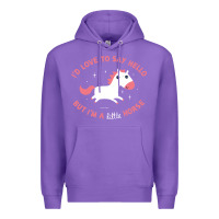 Purple i'm a little horse Premium Hoodie - linhVisuals