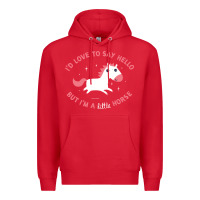 Red i'm a little horse Premium Hoodie - linhVisuals