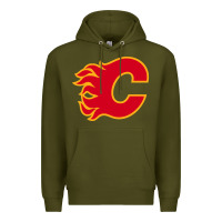 Army Green the-flames-calgary-sports Premium Hoodie - linhVisuals