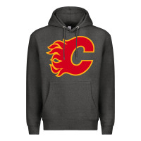 Charcoal Heather the-flames-calgary-sports Premium Hoodie - linhVisuals