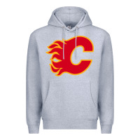 Heather Grey the-flames-calgary-sports Premium Hoodie - linhVisuals