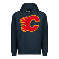 Navy the-flames-calgary-sports Premium Hoodie - linhVisuals