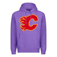 Purple the-flames-calgary-sports Premium Hoodie - linhVisuals