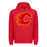 Red the-flames-calgary-sports Premium Hoodie - linhVisuals
