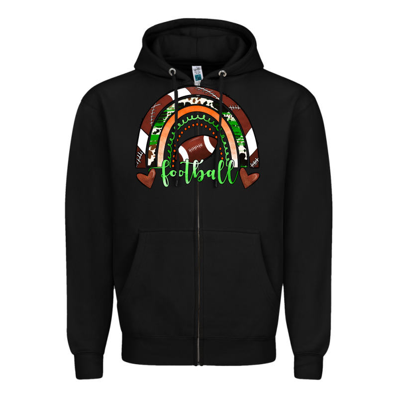 Football Rainbow Zipper Hoodie by RanaPortraitStore | Teevron