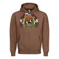 Chestnut Football Rainbow Zipper Hoodie - RanaPortraitStore