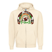 Sandshell Football Rainbow Zipper Hoodie - RanaPortraitStore