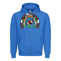 True Royal Football Rainbow Zipper Hoodie - RanaPortraitStore